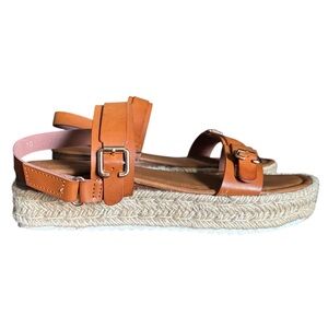 Natural Reflections Platform Cushioned Sandals Size 10